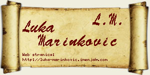 Luka Marinković vizit kartica